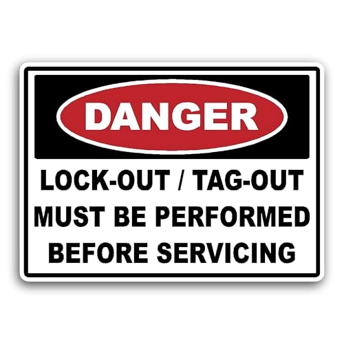 2 (Pieces) 3" and 5" Lockout Sign Sticker, Waterproof Vinyl Decals for Many Purpose Like Cars, Truck