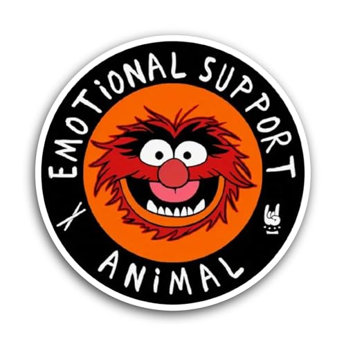 2 (Pieces) 3" and 5" Emotional Support Sticker, Waterproof Vinyl Decals for Many Purpose Like Cars,