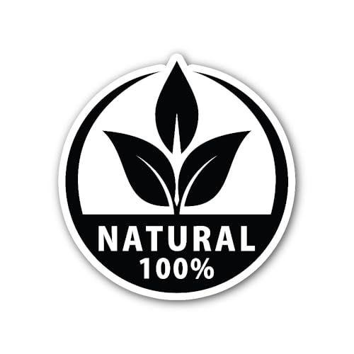 2 (Pieces) 3" and 5" Natural Certified Label Sticker, Waterproof Vinyl Decals for Many Purpose Like