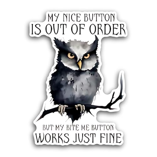 2 (Pieces) 3" and 5" My Nice Button Sticker, Waterproof Vinyl Decals for Many Purpose Like Cars, Tru