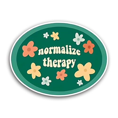 2 (Pieces) 3" and 5" Normalize Therapy Sticker, Waterproof Vinyl Decals for Many Purpose Like Cars,