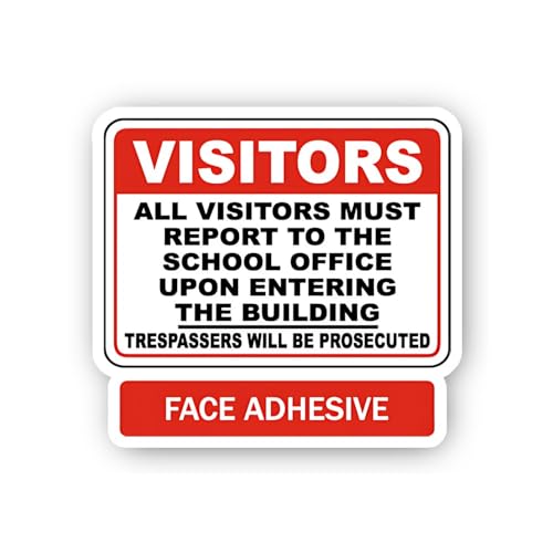 2 (Pieces) 3" and 5" Campus Entry Registration Placard Sticker, Waterproof Vinyl Decals for Many Pur