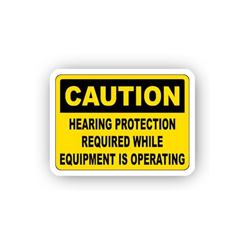 2 (Pieces) 3" and 5" Active Equipment Hearing Warning Sticker, Waterproof Vinyl Decals for Many Purp