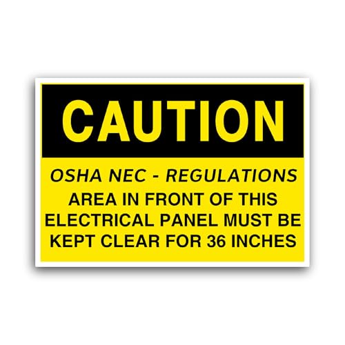 2 (Pieces) 3" and 5" Caution OSHA Sticker, Waterproof Vinyl Decals for Many Purpose Like Cars, Truck