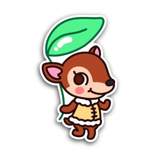 2 (Pieces) 3" and 5" Joyful Deer Sticker, Waterproof Vinyl Decals for Many Purpose Like Cars, Trucks
