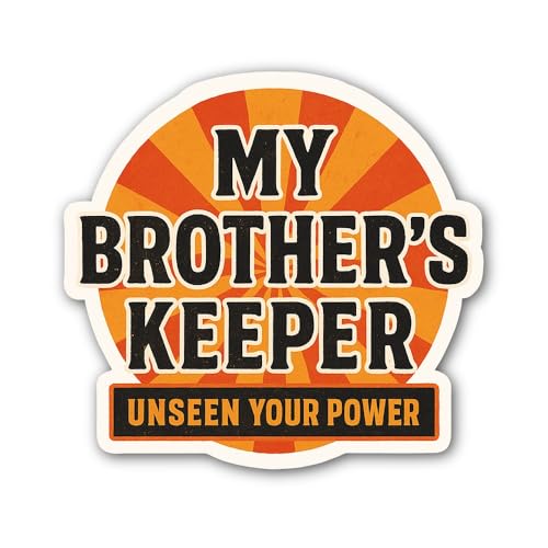 2 (Pieces) 3" and 5" My Brother's Keeper Sticker, Waterproof Vinyl Decals for Many Purpose Like Cars