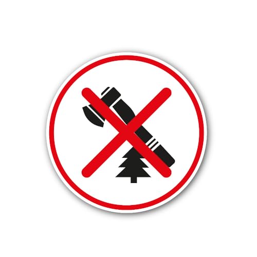 2 (Pieces) 3" and 5" not Allowed Sign Sticker, Waterproof Vinyl Decals for Many Purpose Like Cars, T