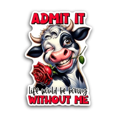 2 (Pieces) 3" and 5" Admit It Sticker, Waterproof Vinyl Decals for Many Purpose Like Cars, Trucks, L