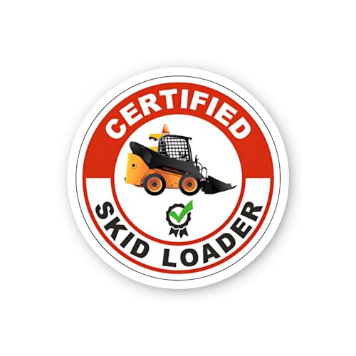 2 (Pieces) 3" and 5" Certified Skid Loader Operator Decal Sticker, Waterproof Vinyl Decals for Many