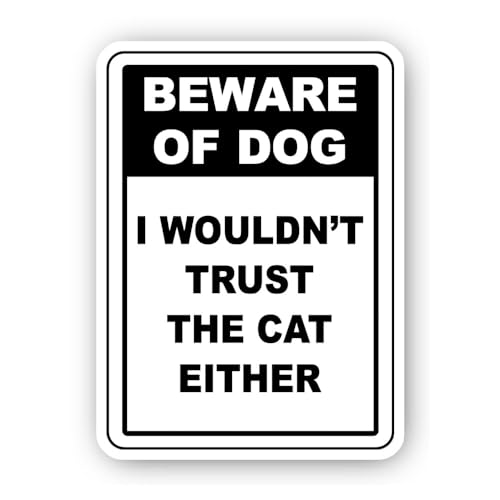 2 (Pieces) 3" and 5" Funny Guard Pet Warning Sticker, Waterproof Vinyl Decals for Many Purpose Like