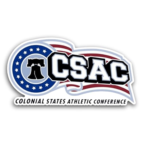 2 (Pieces) 3" and 5" C0lonial States Athletic Conference Sticker, Waterproof Vinyl Decals for Many P