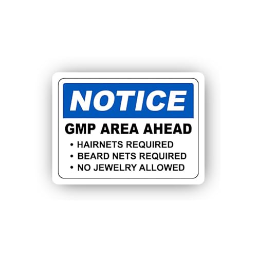 2 (Pieces) 3" and 5" GMP Area Net and Jewelry Policy Sticker, Waterproof Vinyl Decals for Many Purpo