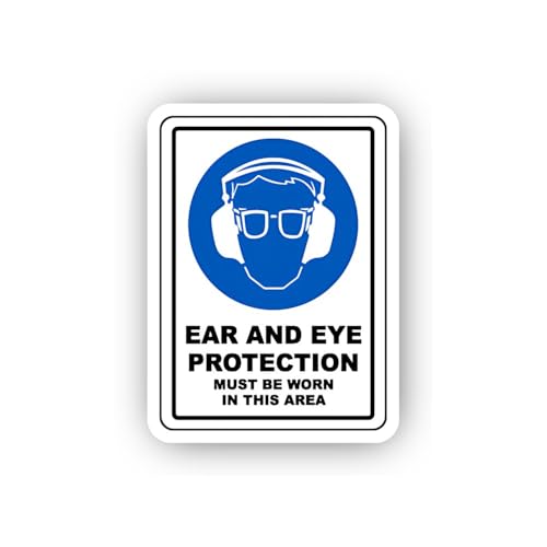2 (Pieces) 3" and 5" Combined Facial Safety Gear Sticker, Waterproof Vinyl Decals for Many Purpose L