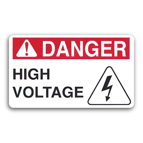 2 (Pieces) 3" and 5" Danger High Voltage Sign Decal Sticker, Waterproof Vinyl Decals for Many Purpos
