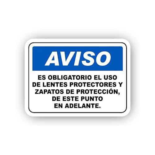 2 (Pieces) 3" and 5" Spanish Mandatory Protective Equipment Sticker, Waterproof Vinyl Decals for Man
