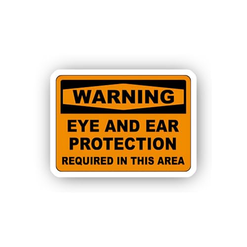 2 (Pieces) 3" and 5" Combined Audio and Visual Protection Sticker, Waterproof Vinyl Decals for Many