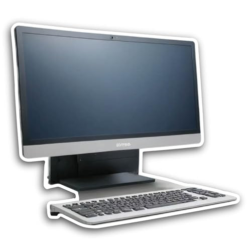 2 (Pieces) 3" and 5" Monitor with Keyboard Sticker, Waterproof Vinyl Decals for Many Purpose Like Ca