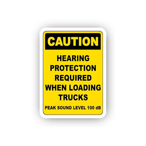 2 (Pieces) 3" and 5" Truck Loading Sound Level Alert Sticker, Waterproof Vinyl Decals for Many Purpo