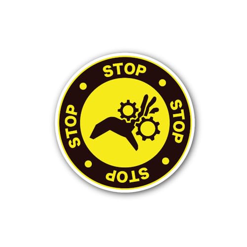 2 (Pieces) 3" and 5" a Mechanical Hazard Sign Sticker, Waterproof Vinyl Decals for Many Purpose Like