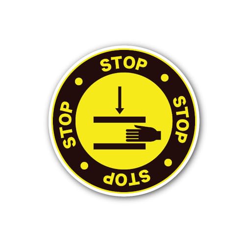 2 (Pieces) 3" and 5" Pinch Point Sign Sticker, Waterproof Vinyl Decals for Many Purpose Like Cars, T