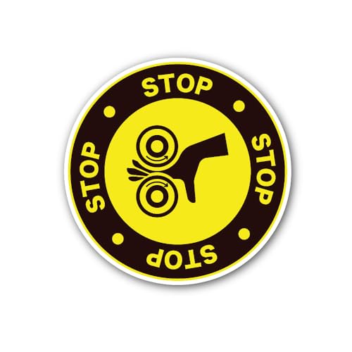 2 (Pieces) 3" and 5" Slipping Hazard on Stairs Sign Sticker, Waterproof Vinyl Decals for Many Purpos