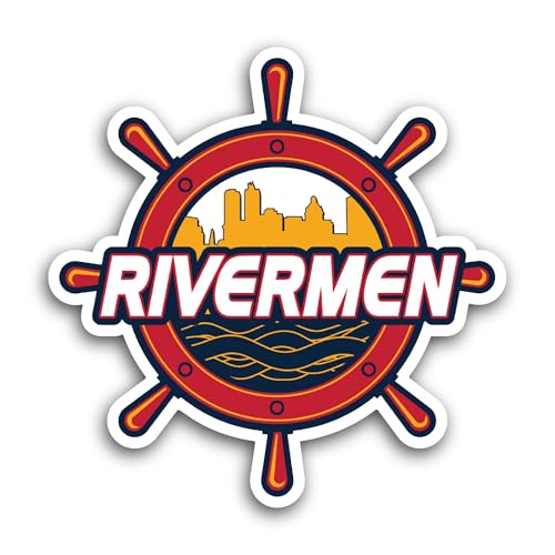 2 (Pieces) 3" and 5" Pe0ria Rivermen Sticker, Waterproof Vinyl Decals for Many Purpose Like Cars, Tr