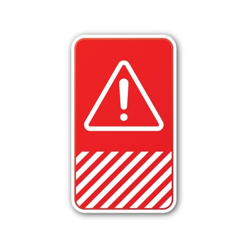 2 (Pieces) 3" and 5" Road Closed Sign Sticker, Waterproof Vinyl Decals for Many Purpose Like Cars, T