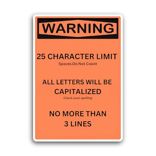 2 (Pieces) 3" and 5" Custom Warning Sign Sticker, Waterproof Vinyl Decals for Many Purpose Like Cars