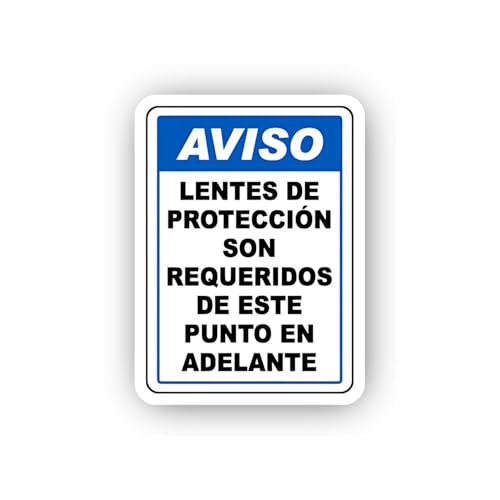 2 (Pieces) 3" and 5" Spanish Language Safety Notice Sticker, Waterproof Vinyl Decals for Many Purpos