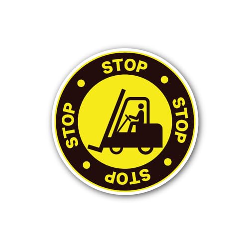 2 (Pieces) 3" and 5" Watch for Forklift Traffic Sign Sticker, Waterproof Vinyl Decals for Many Purpo