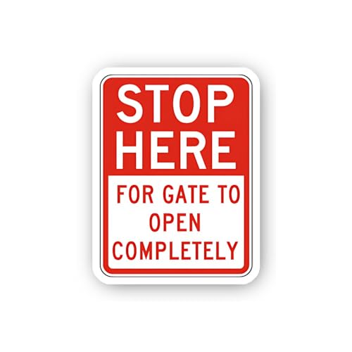 2 (Pieces) 3" and 5" Complete Opening Stop Marker Sticker, Waterproof Vinyl Decals for Many Purpose