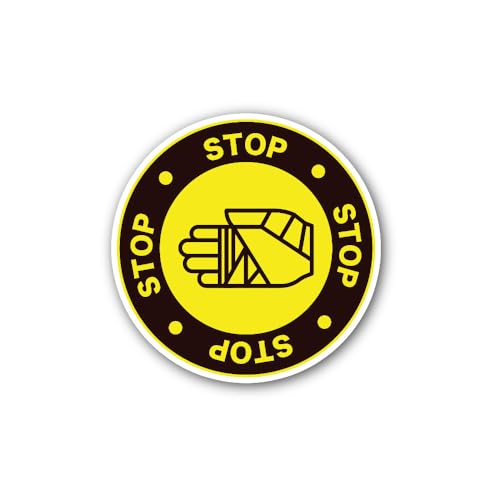 2 (Pieces) 3" and 5" Bandaged Hand Sign Sticker, Waterproof Vinyl Decals for Many Purpose Like Cars,
