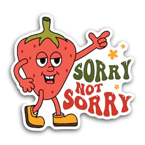 2 (Pieces) 3" and 5" Sorry Not Sorry Sticker, Waterproof Vinyl Decals for Many Purpose Like Cars, Tr