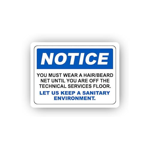 2 (Pieces) 3" and 5" Technical Floor Sanitary Net Requirement Sticker, Waterproof Vinyl Decals for M