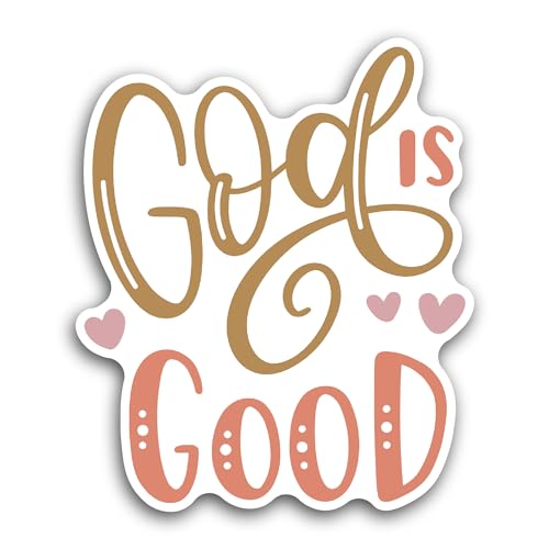 2 (Pieces) 3" and 5" God is Good Sticker, Waterproof Vinyl Decals for Many Purpose Like Cars, Trucks