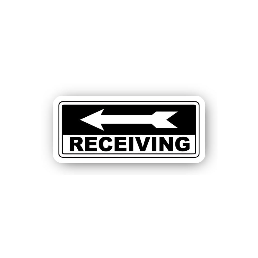 2 (Pieces) 3" and 5" Receiving Left Arrow Sign Sticker, Waterproof Vinyl Decals for Many Purpose Lik