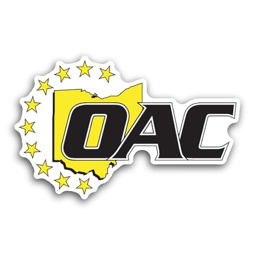2 (Pieces) 3" and 5" Ohi0 Athletic Conference Sticker, Waterproof Vinyl Decals for Many Purpose Like