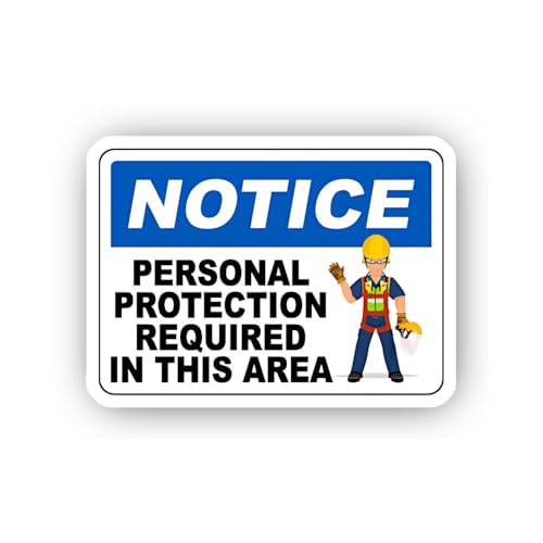 2 (Pieces) 3" and 5" Mandatory Area Requirement Sticker, Waterproof Vinyl Decals for Many Purpose Li