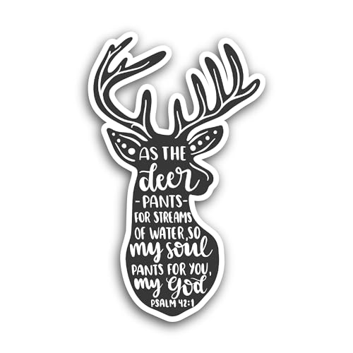 2 (Pieces) 3" and 5" As The Deer Text Sticker, Waterproof Vinyl Decals for Many Purpose Like Cars, T