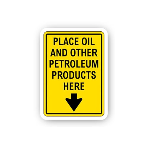 2 (Pieces) 3" and 5" Petroleum Waste Collection Point Sticker, Waterproof Vinyl Decals for Many Purp