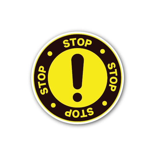 2 (Pieces) 3" and 5" self-Adhesive Floor Sign Sticker, Waterproof Vinyl Decals for Many Purpose Like