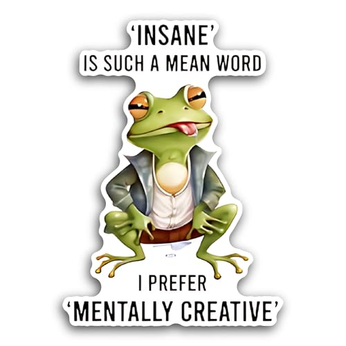 2 (Pieces) 3" and 5" Insane Sticker, Waterproof Vinyl Decals for Many Purpose Like Cars, Trucks, Lap