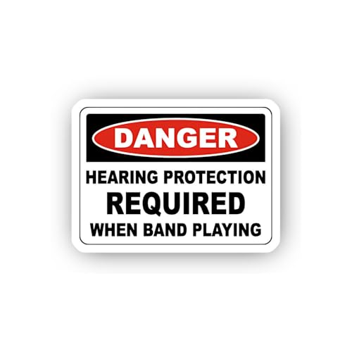 2 (Pieces) 3" and 5" Noise Warning Band Playing Sticker, Waterproof Vinyl Decals for Many Purpose Li