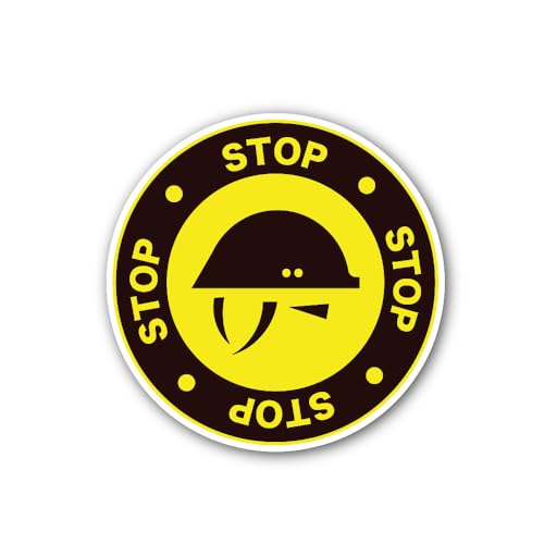 2 (Pieces) 3" and 5" Hard hat Symbol Sticker, Waterproof Vinyl Decals for Many Purpose Like Cars, Tr