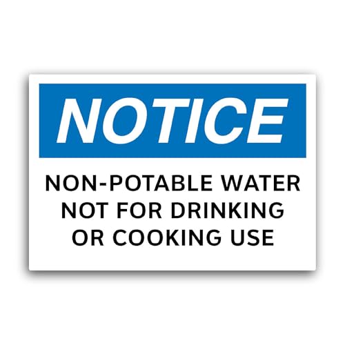 2 (Pieces) 3" and 5" Non-Potable Water Not Sticker, Waterproof Vinyl Decals for Many Purpose Like Ca