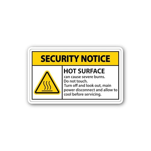 2 (Pieces) 3" and 5" Security Notice Yellow Colour Sticker, Waterproof Vinyl Decals for Many Purpose