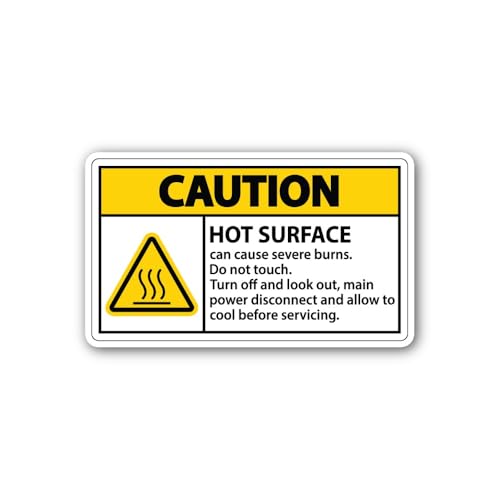 2 (Pieces) 3" and 5" HOT Surface Sticker, Waterproof Vinyl Decals for Many Purpose Like Cars, Trucks