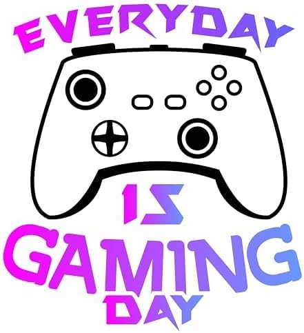 Inspirational Quote Everyday Is Gaming Day Motivational Sticker Vinyl Decal Motivation Stickers- 5" Vinyl Sticker Waterproof