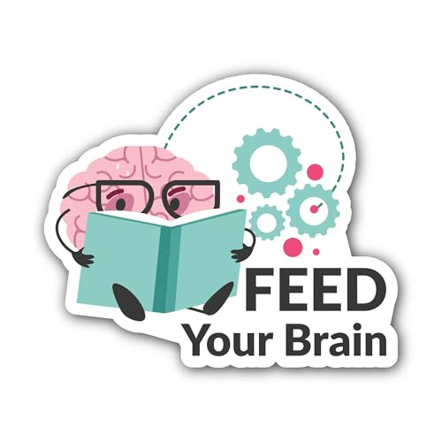 2 (Pieces) 3" and 5" Green Brain Zombie Sticker, Waterproof Vinyl Decals for Many Purpose Like Cars,