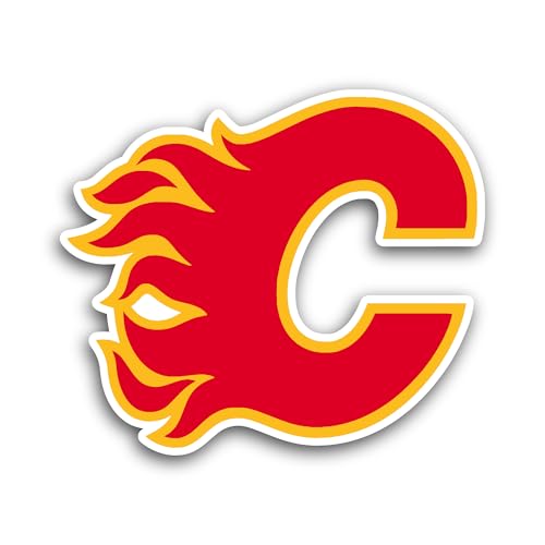 2 (Pieces) 3" and 5" Calg@ry Flames Sticker, Waterproof Vinyl Decals for Many Purpose Like Cars, Tru